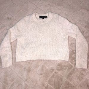 Topshop Cropped Feathered Long Sleeve